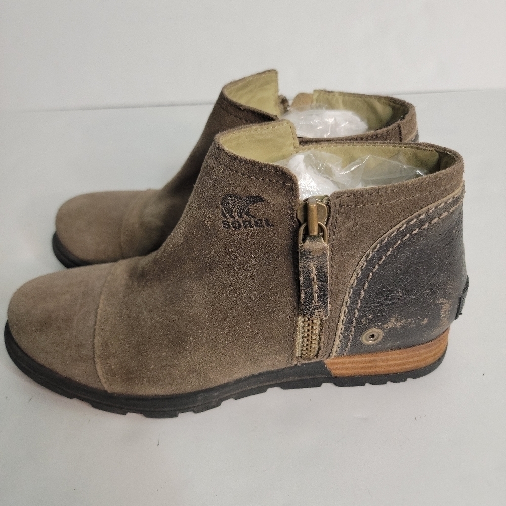 Sorel Booties Sz 6 Major Low Leather Boots NL2161-245